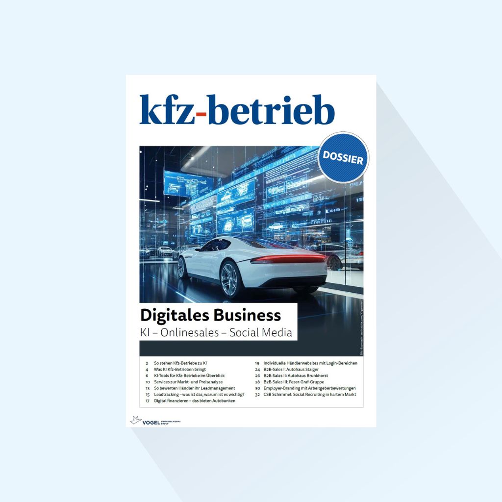 kfz-betrieb: Dossier "Digital Business/Online Sales/AI", Publishing Date 08.09.2025