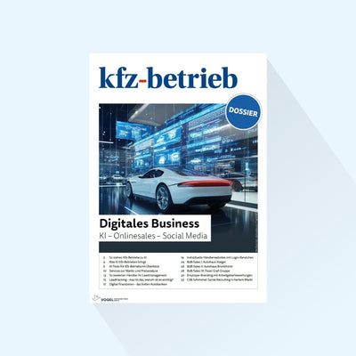 kfz-betrieb: Dossier „Digitales Business/Onlinevertrieb/KI“, Erscheinungstag 08.09.2025