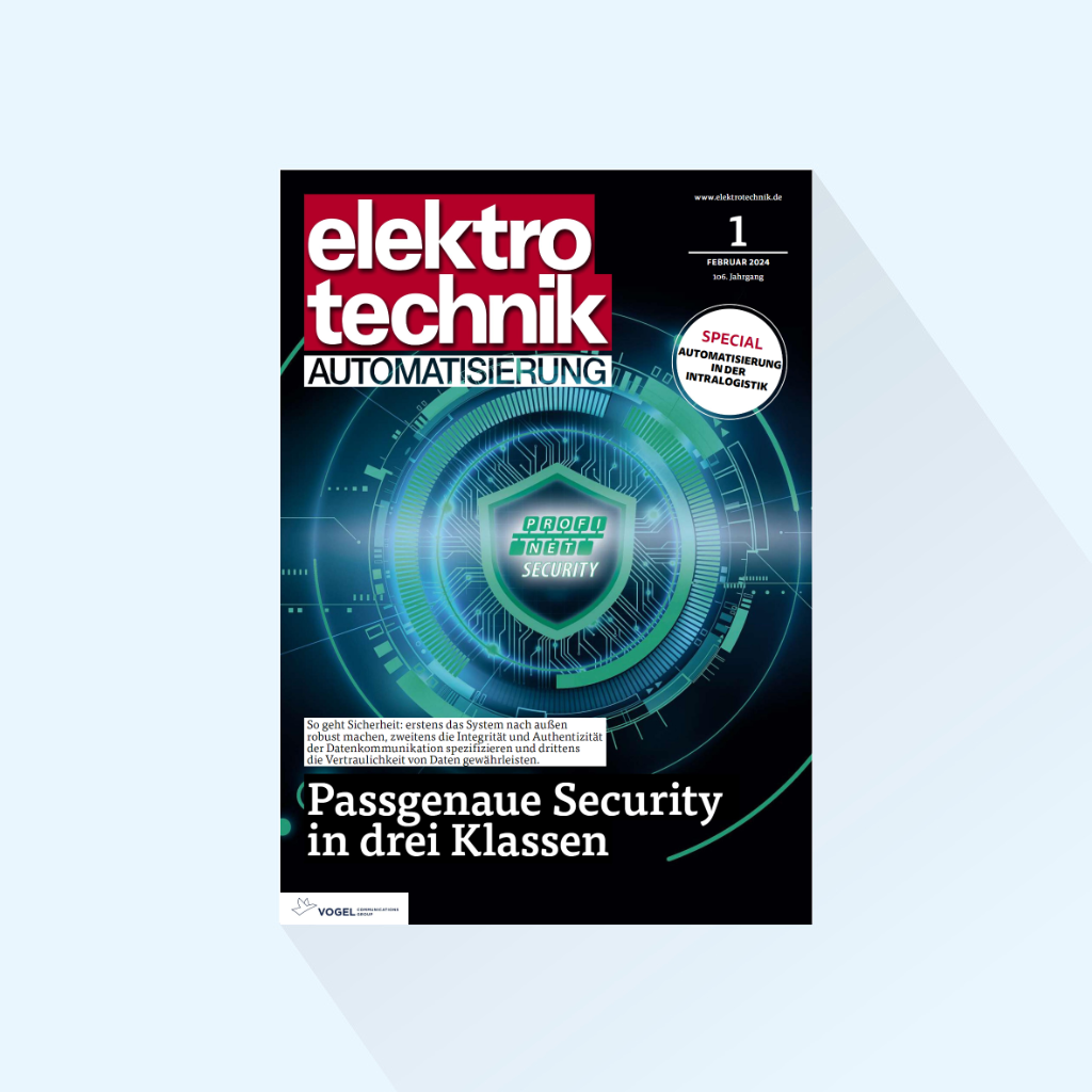 elektrotechnik AUTOMATISIERUNG: Issue 1/25, Publishing Date 04.02.2025 (LogiMAT, MedTec Summit, Intec, Embedded World))