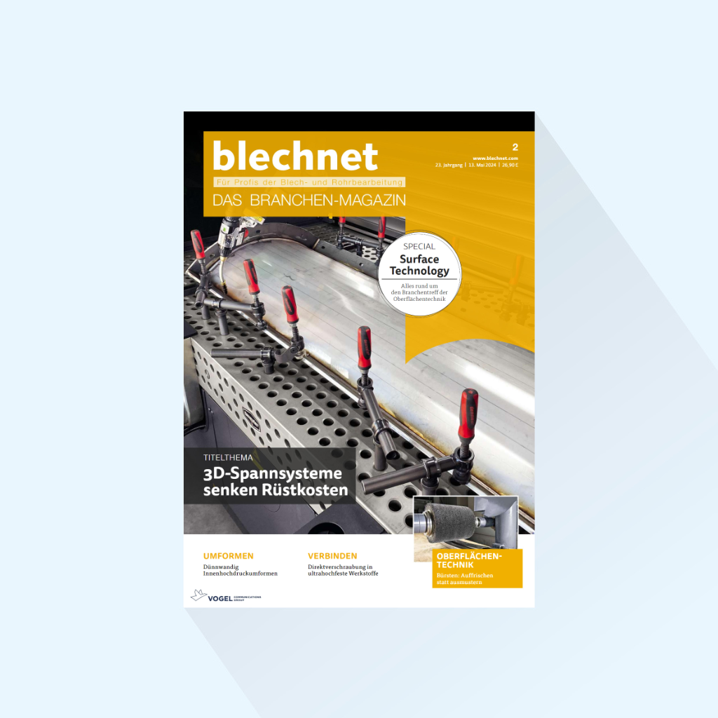 blechnet: Ausgabe 2/25, Erscheinungstag 14.04.2025 (Heft zur Cutting World mit Fokusthema Stanzen)