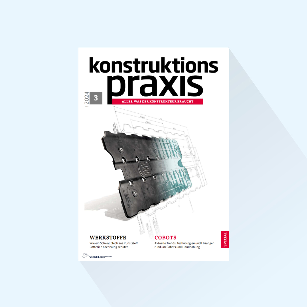 konstruktionspraxis 版期 : 3/25，出版日期：2025 年 3 月 25 日（汉诺威工业博览会）