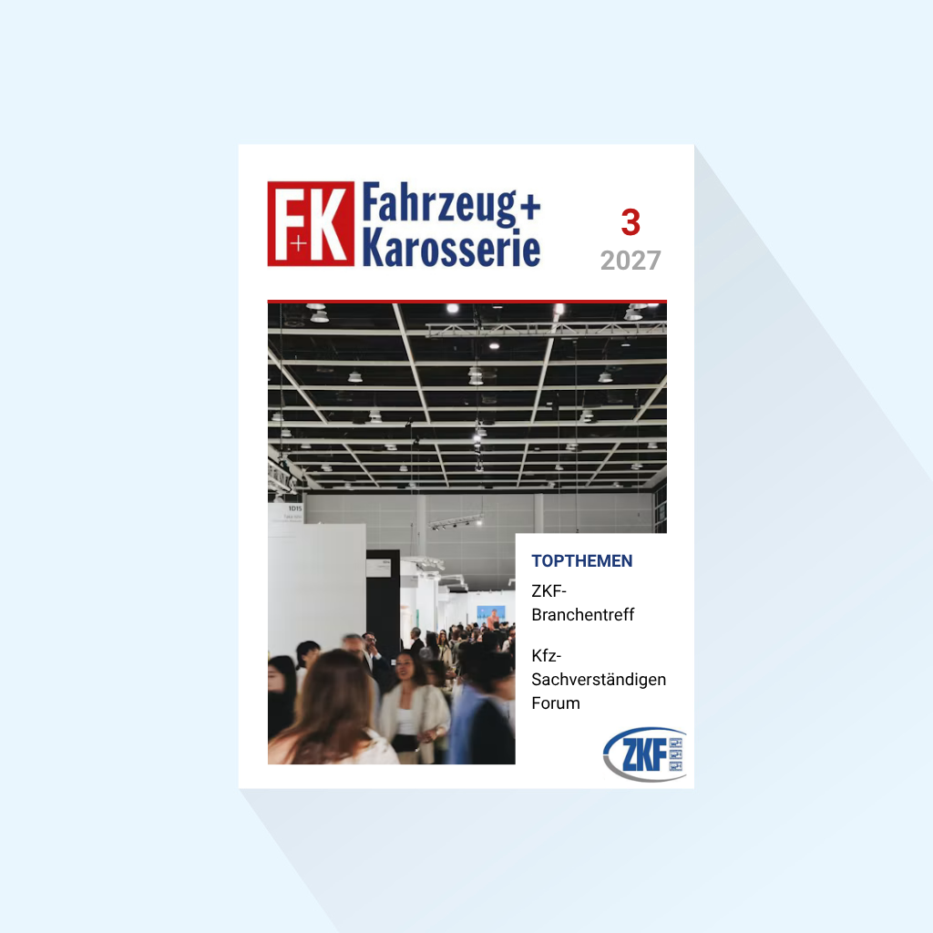 F+K Vehicle+Bodywork: Issue 3/2027: Publishing Date March 18, 2027 (March: Kfz-Sachverständigen Forum , ZKF industry report)