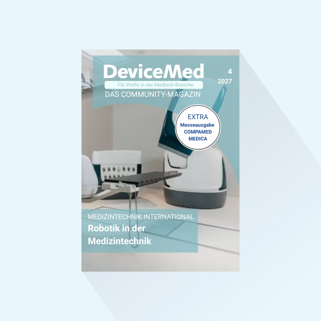 DeviceMed: Issue 4/2027, Publishing Date: November 4, 2027 (November: Special Issue: Robotics in Medical Technology, Trade fair issues  COMPAMED/MEDICA, SPS, and productronica)