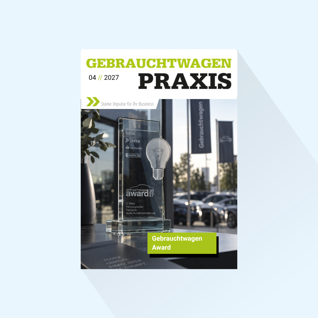 Gebrauchtwagen Praxis: Issue 4/2027, Publishing Date: April 1, 2027 (April: Used Car Award)