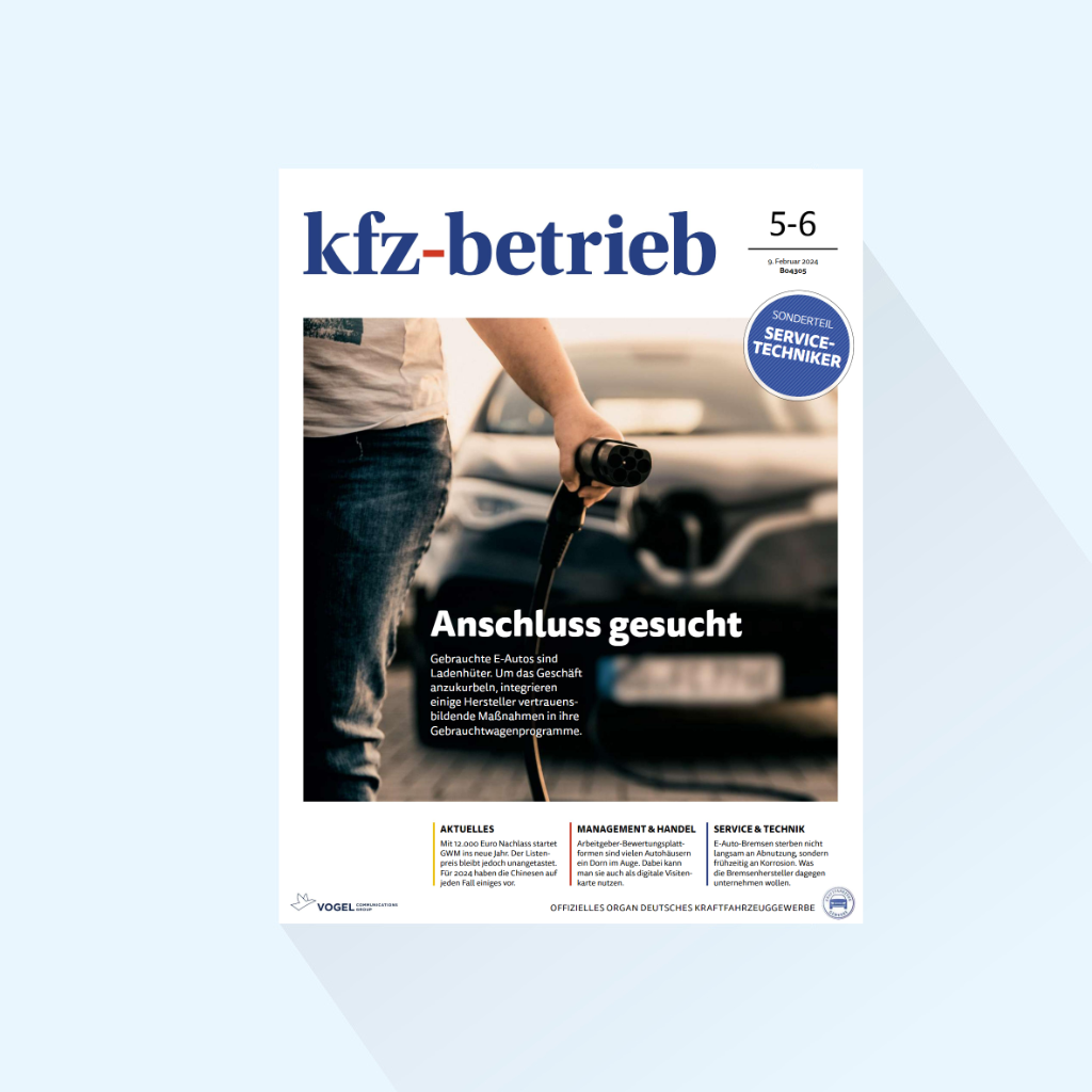 kfz-betrieb: Ausgabe 5/6-25, Erscheinungstag: 07.02.2025 (Gebrauchtwagen/Reifen, Räder und Bremse)