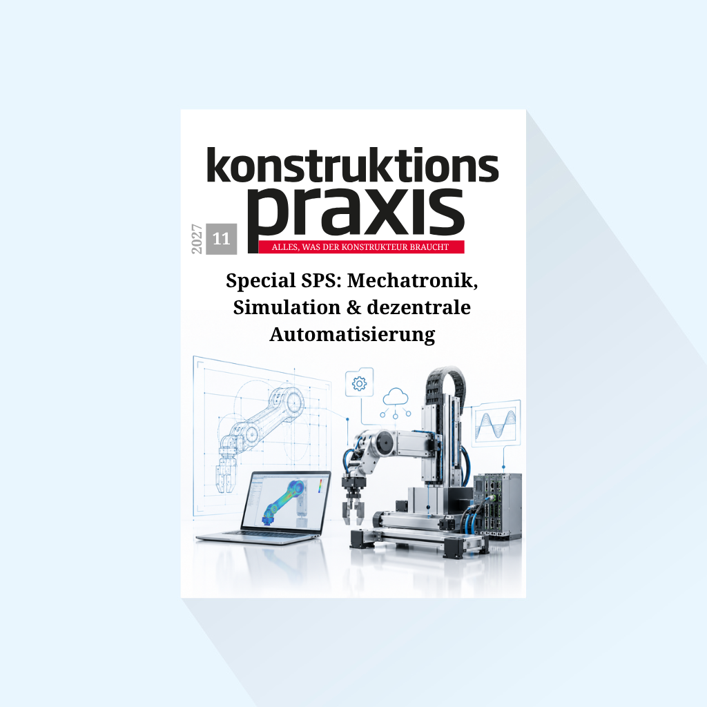 konstruktionspraxis: Issue 11/27, Publishing Date: November 11, 2027 (November: Special Issue on Mechatronics, Simulation & Decentralized Automation, Trade fair issues on SPS and COMPAMED/MEDICA)