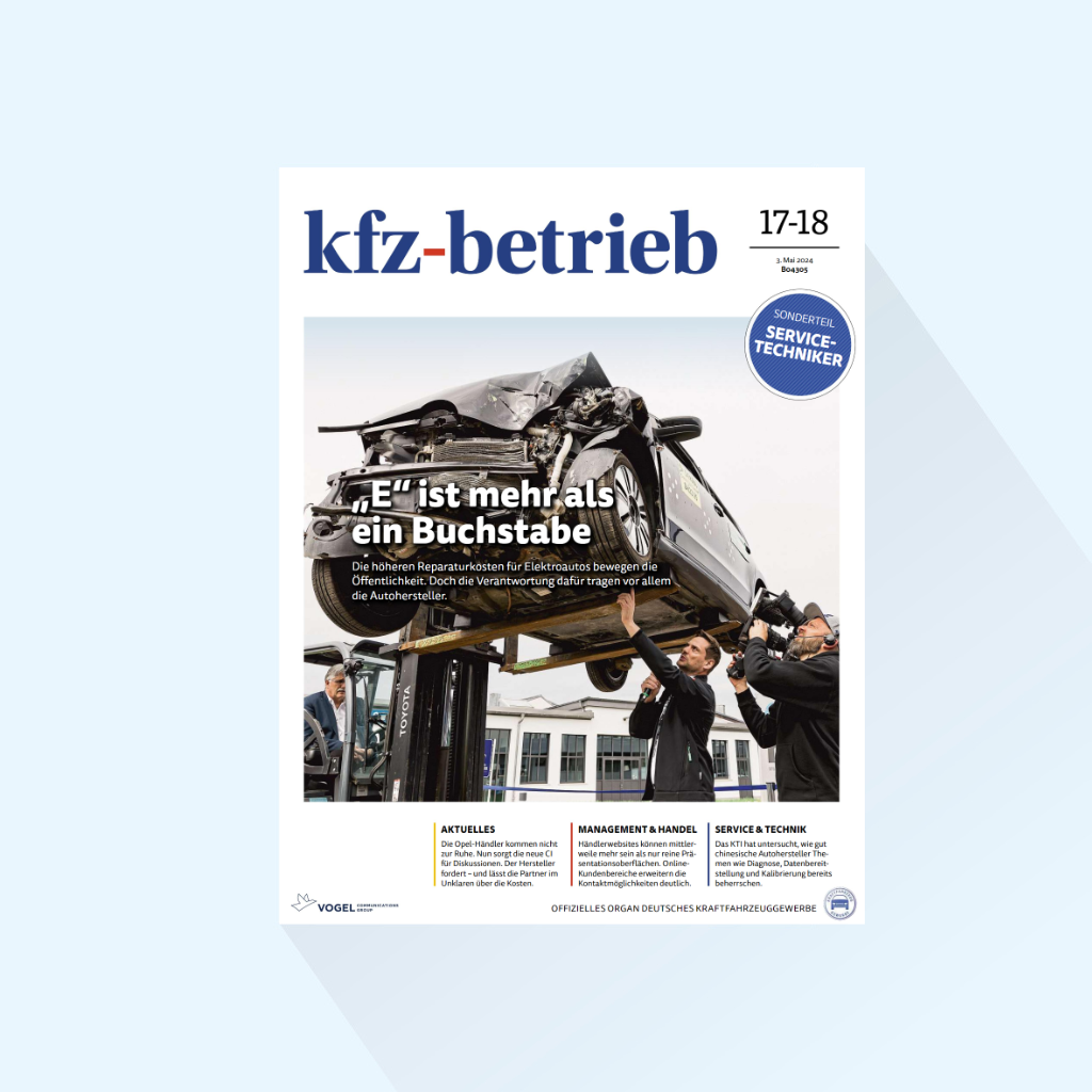 kfz-betrieb: Issue 17/18-25, Publishing Date: 02.05.2025 (IT industry solutions/body and paint)