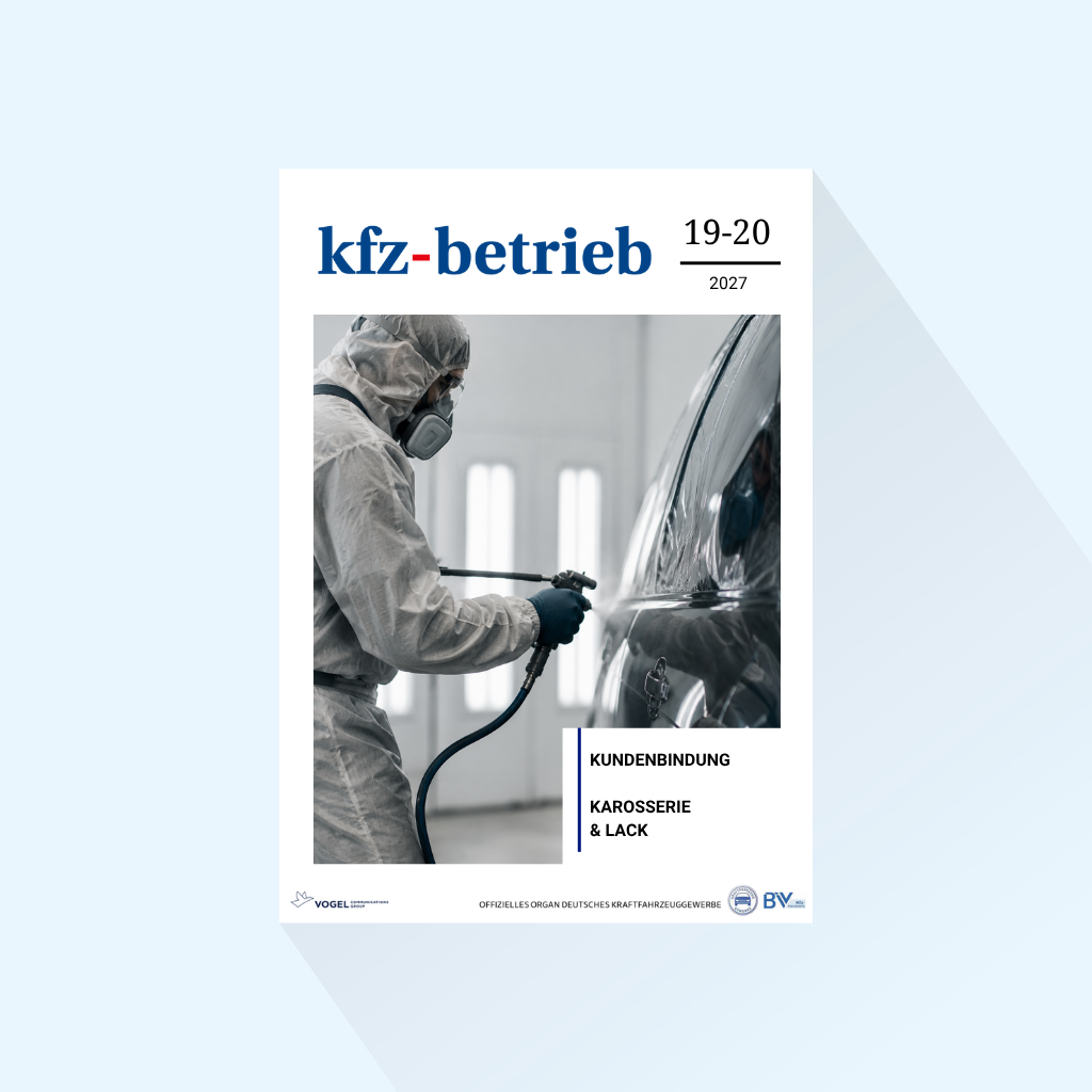 kfz-betrieb Issue 19-20/27, Publishing Date : 14.05.2027 (May: Customer loyalty / Bodywork & Paint)