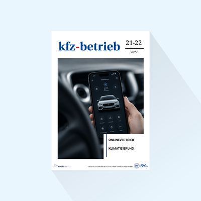 kfz-betrieb: Issue 21-22/27, Publishing Date: May 28, 2027 (May: Online Sales / Air Conditioning | Copytest Issue