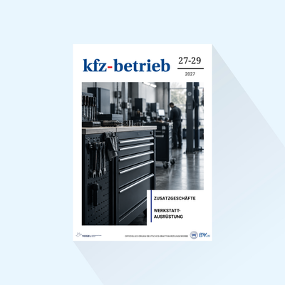 kfz-betrieb: Issue 27-28/27, Publishing Date: July 9, 2027 (July: Additional Business / Workshop Equipment)
