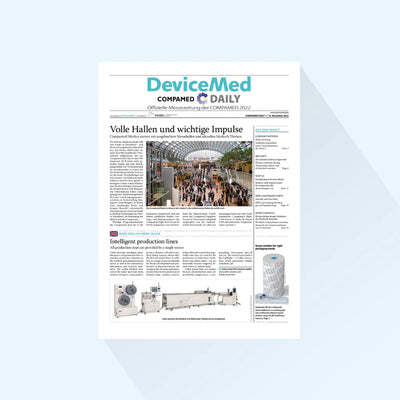 DeviceMed: 贸易展览会报纸COMPAMED 日报，出版日：贸易展览会的第一天和第三天