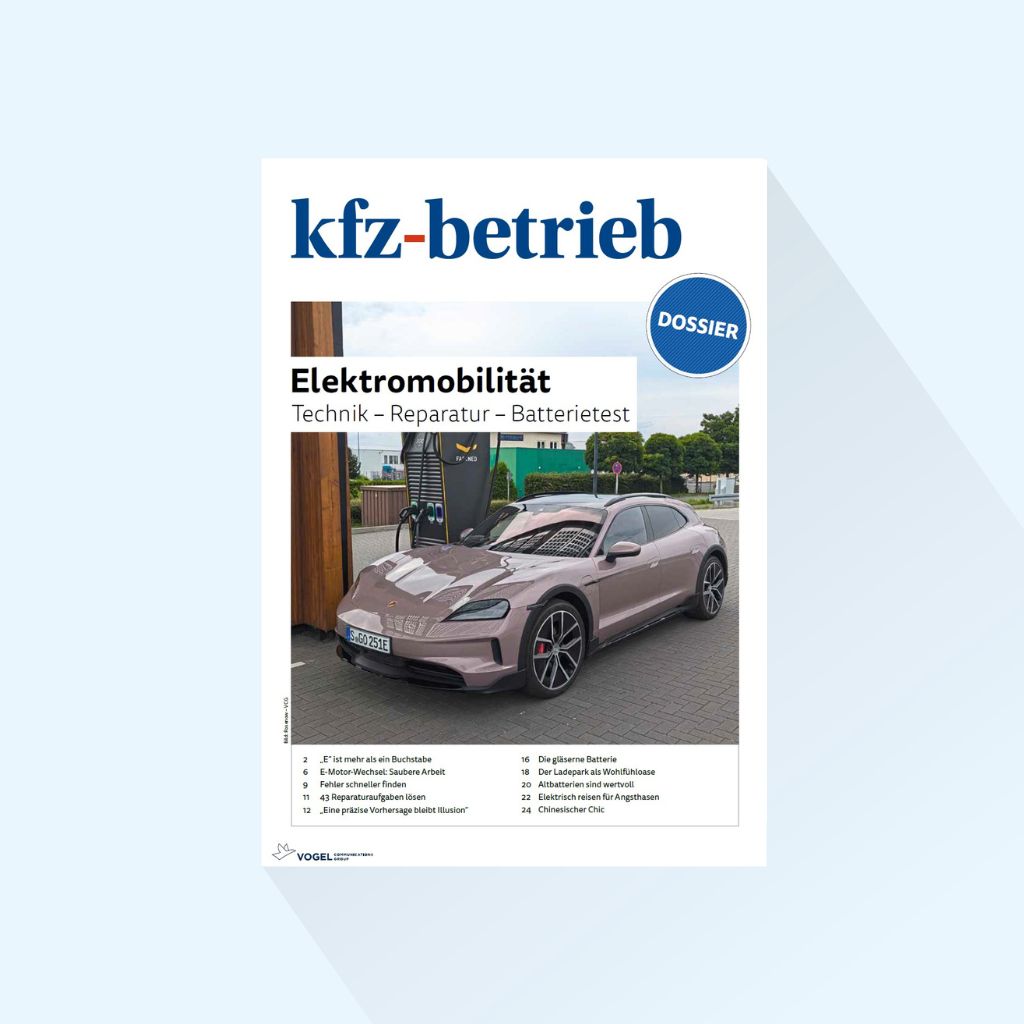 kfz-betrieb: Dossier „Elektromobilität/Batterietest“, Erscheinungstag 03.03.2025