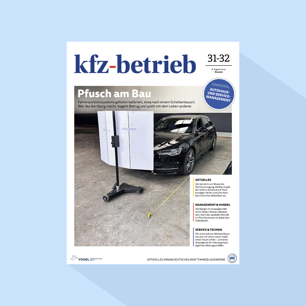 kfz-betrieb: Ausgabe 31-32/26, Erscheinungstag: 07.08.2026