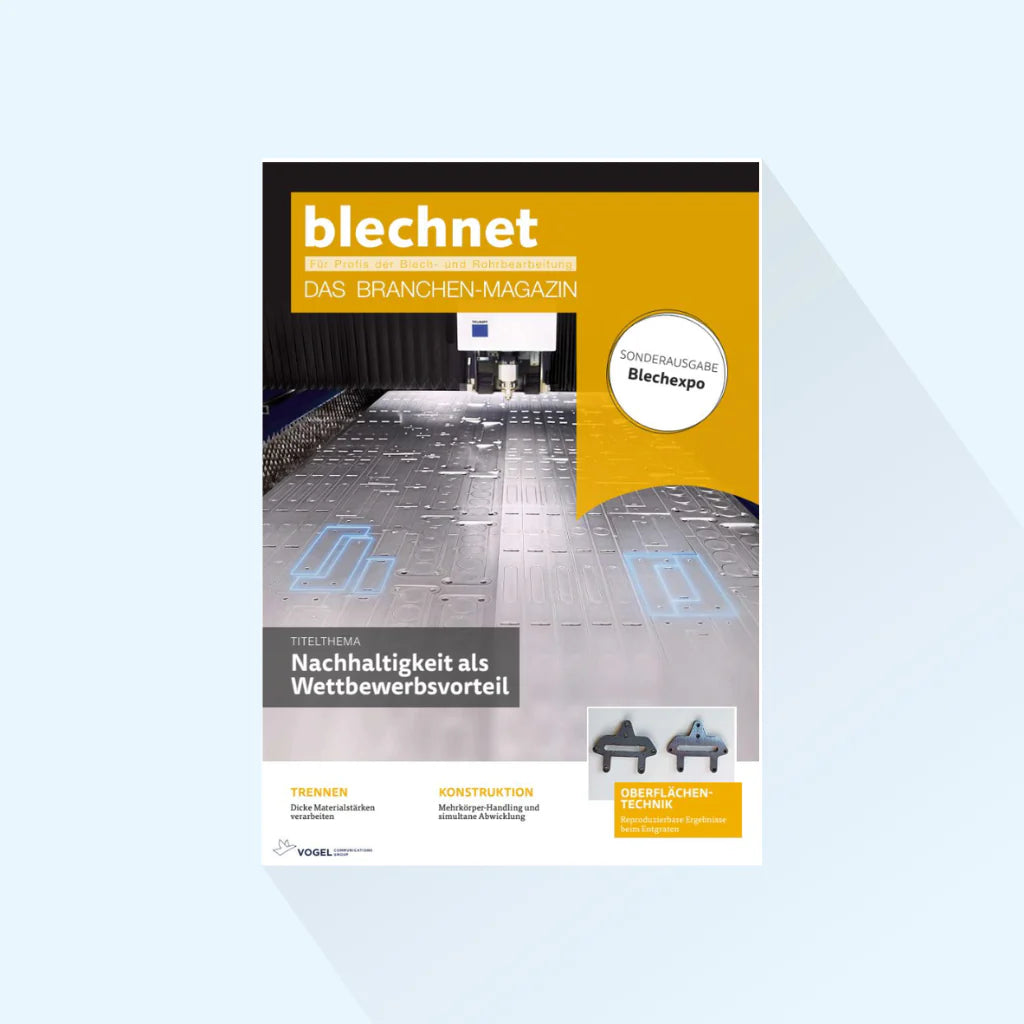 blechnet: Ausgabe 5/25, Erscheinungstag 06.10.2025 (Heft zur Messe Blechexpo mit Fokusthema Umformen)