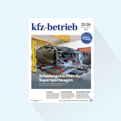 kfz-betrieb 版期 25/26-24，出版日期：2024 年 6 月 28 日（自由市场/专家）。