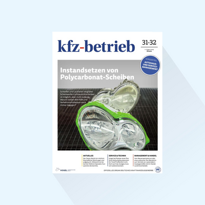 kfz-betrieb:版期 31/32-24，出版日期：2024 年 8 月 9 日（附加商业/汽车玻璃）。
