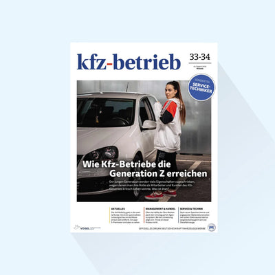 kfz-betrieb: Issue 33/34-25, Publishing Date: 22.08.2025 (Distribution formats/Alternative drives)