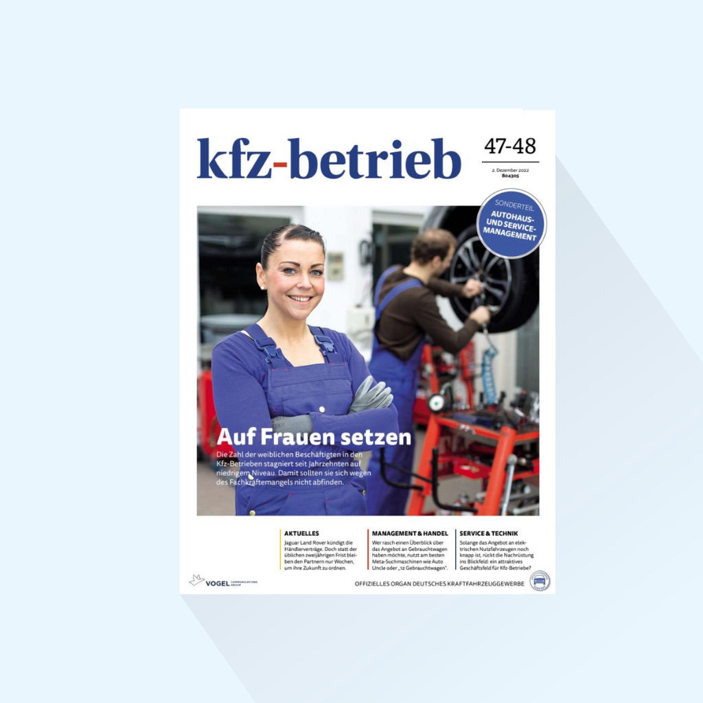 kfz-betrieb: Issue 47/48-24, Publishing Date: 29.11.2024 (Used car management/repair in line with current value)