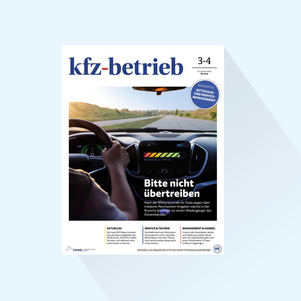 kfz-betrieb:版期 3/4-24，出版日期：2024 年 1 月 26 日（附加业务/免费讲习班）