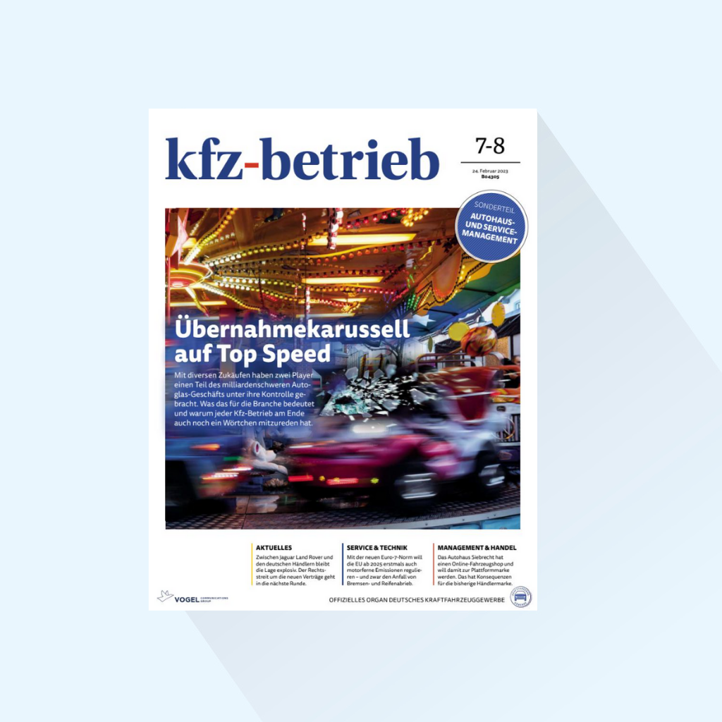 kfz-betrieb:版期 7/8-24，出版日期：2024 年 2 月 23 日（金融服务/经典商业）