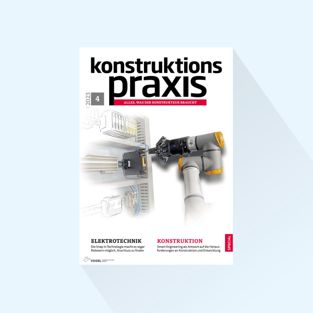 konstruktionspraxis: Issue 4/24, Publishing Date: 16.04.2024 (Hannover Messe, Control, Rapid.Tech)